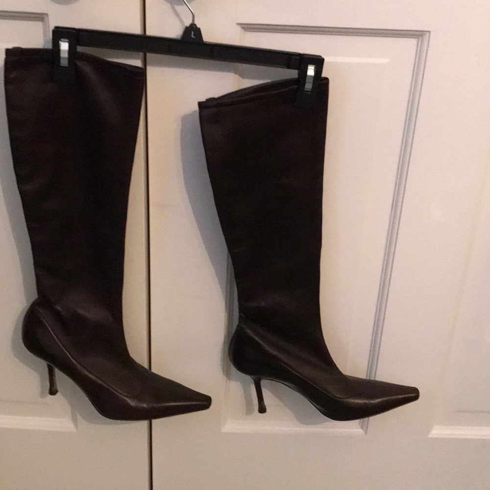 Jimmy Cho brown leather boots